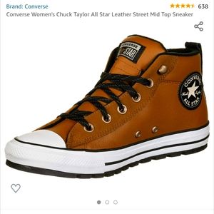 Unisex Chuck Taylor All Star Leather Street Mid Top Sneaker